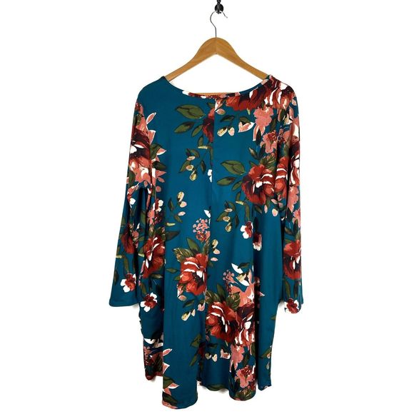NWT Sweet Pea Floral Long Sleeve Dress 2X - Picture 2 of 7